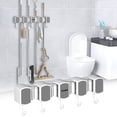 thumbnail image 4 of Gancho para trapeador de baño sin perforaciones, colgador de pared para baño, hebilla fuerte, herramienta de sujeción para trapeador, colgador de trapeador, estante de almacenamiento Akmoler, 4 of 8