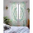 thumbnail image 3 of Turquoise Boho Sheer Curtains 63 Inch Length 2 Panels Set for Living Room/Bedroom, Vintage Abstract Art Floral Ethnic Tribe Kitchen Curtains Grommet Semi-Sheer Curtains Window Treatments 42"x63"x2, 3 of 7