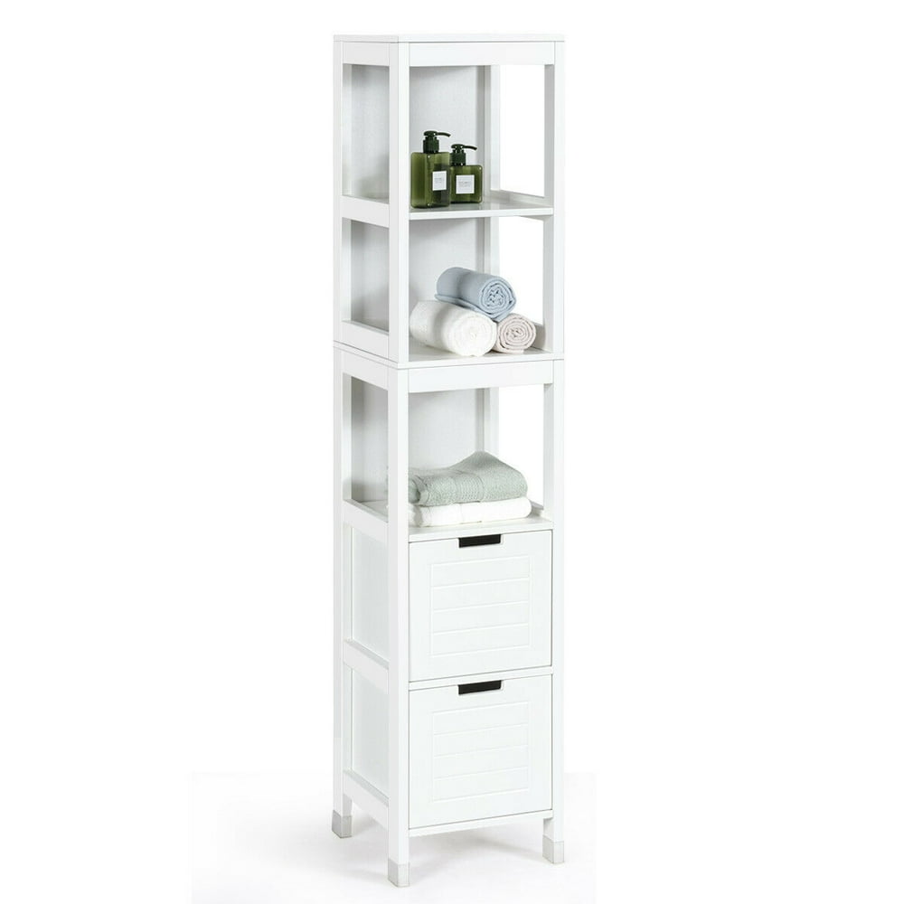 Gymax Bathroom Floor Multifunctional Storage Organizer 5Tier