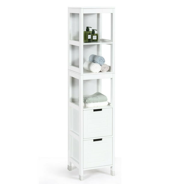 Gymax Bathroom Floor Multifunctional Storage Organizer 5Tier