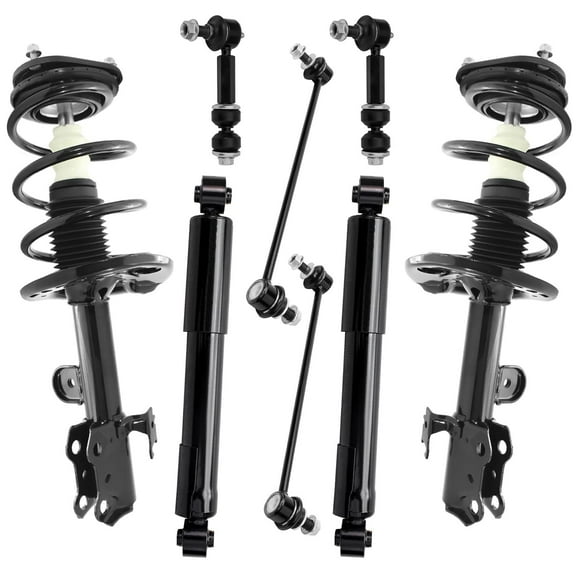 Detroit Axle - 8pc Suspension Kit for Toyota 2013-2018 RAV4, 2 Front Struts with Coil Spring 2 Rear Shock Absorbers 4 Front Rear Sway Bars 2014 2015 2016 2017 Replacement