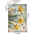 thumbnail image 5 of Floral Decor Daffodil Retro Aluminum Sign 5.5x8 IN Metal Tin Sign Daffodil Flower Wall Plate Rustic Office Decor Tin Garden Signs for Outside Spring Flower Decor, 5 of 6