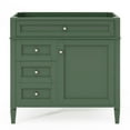 thumbnail image 6 of Zateety 36'' Bathroom Vanity without Top Sink, Modern Bathroom Storage Cabinet with 2 Drawers and a Tip-out Drawer, Solid Wood Frame (NOT INCLUDE BASIN SINK), 6 of 7