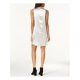 thumbnail image 2 of BAR III Womens Silver Sleeveless Above The Knee Shift Cocktail Dress Size: S, 2 of 2