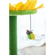 Catry Sunflower 24 Cat Tree with Leaves and Petals, Adjustable Multi-functional Cat Bed, Sisal Scratching Post