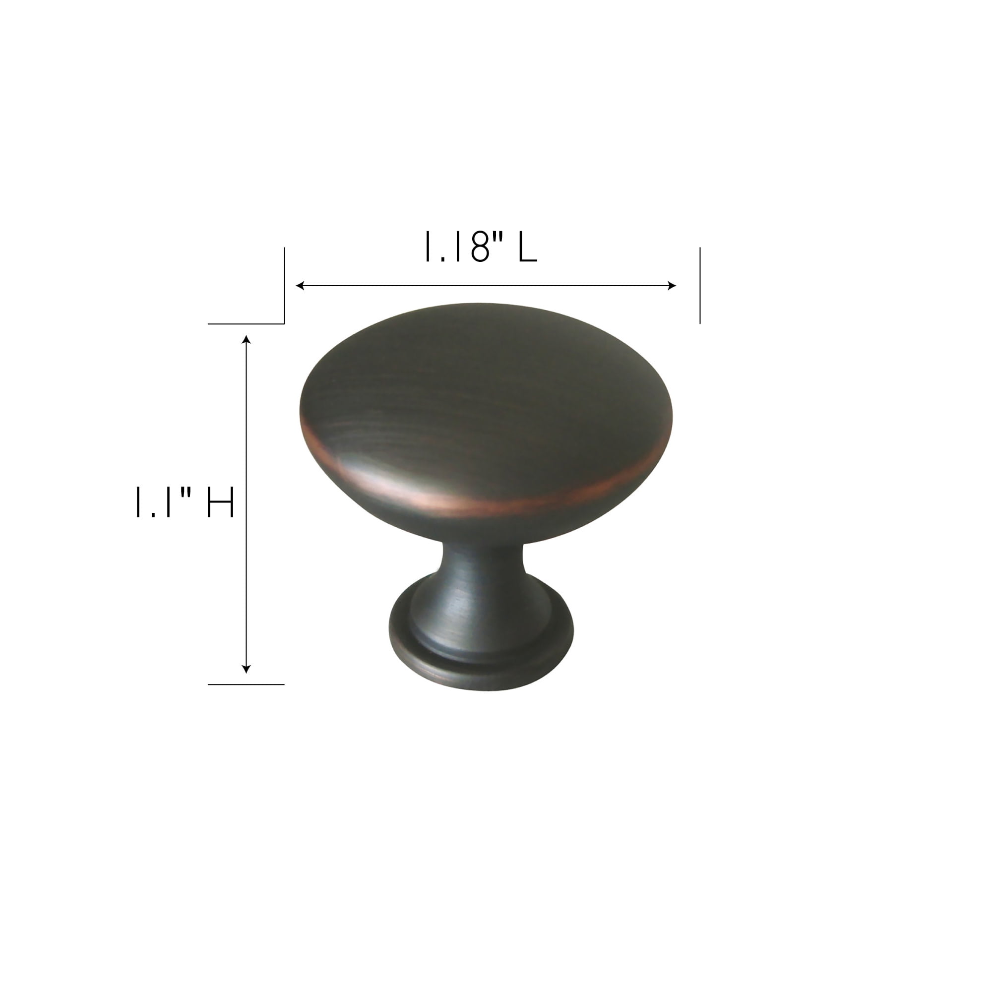 Design House 10-pack Midtown 5/8" Diameter Round Door and Cabinet Knobs, Oil Rubbed Bronze