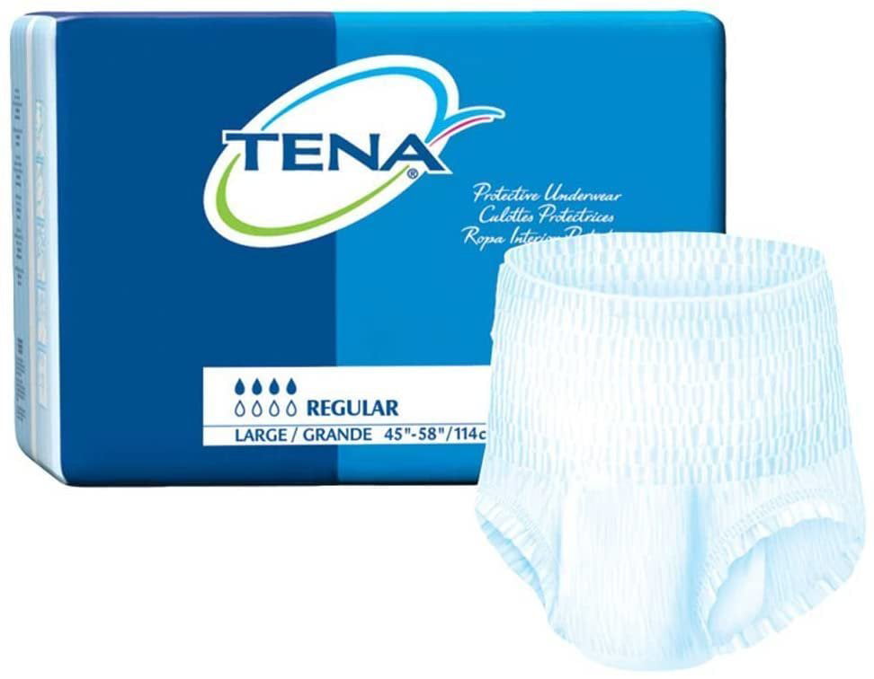 TENA Protective Underwear, Regular Absorbency Regular/Large/45-58