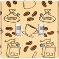 thumbnail image 1 of Metal Light Switch Wall Plate Outlet Cover (Coffee Espresso Mocha Bean Cup Maker Pistachio Beige - Double Toggle), 1 of 2