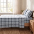 thumbnail image 3 of Regency Heights Twin Size Cotton Flannel Sheet Set, 3-Piece Flannel Bed Sheets Twin, 100% Cotton Bed Sheets Set with Deep Pocket, Christmas Plaid Blue, 3 of 10