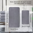 thumbnail image 2 of Juego de Toallas de Baño, 6 Piezas Suave y Agradable para La Piel Vellón de Coral, Super Absorbente, Secado Rápido, Lavable a Máquina para Hotel, Hogar y Gimnasio (Gris), 2 of 4