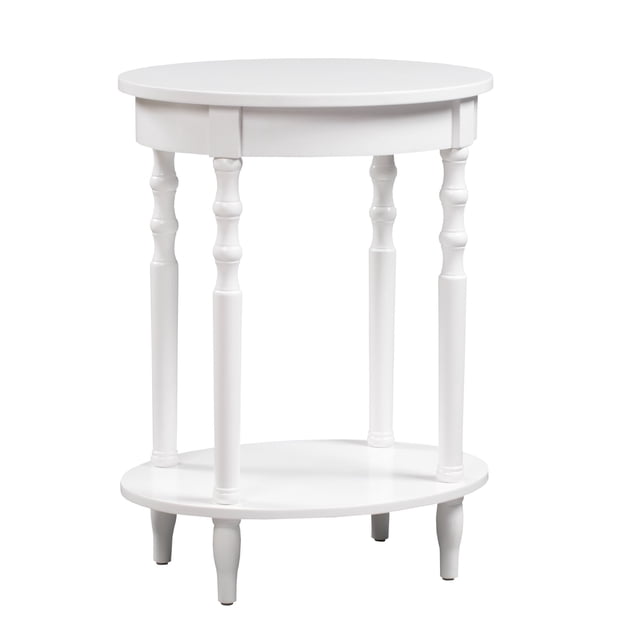 Convenience Concepts Classic Accents Table d'Appoint Ovale Brandi, Fini Bois Blanc