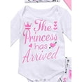 thumbnail image 5 of Dewadbow 4PCS Newborn Infant Baby Girl Outfits Clothes Set Romper Bodysuit+Pants Leggings, 5 of 5