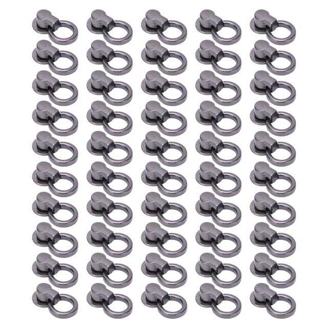 Perno de botón de cabeza redonda remache de monje de material de cobre ligero y duradero con anillos de tracción alto brillo 50 juegos para zapatos ANGGREK Otros