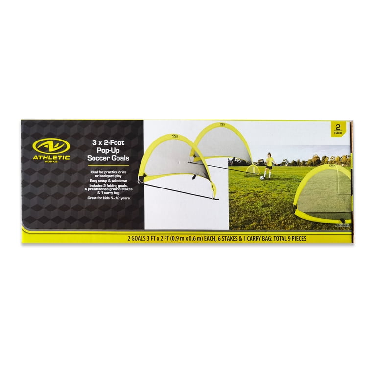 Athletic Works Pop-up Soccer Nets, 3' x 2', Set of 2 photo 7