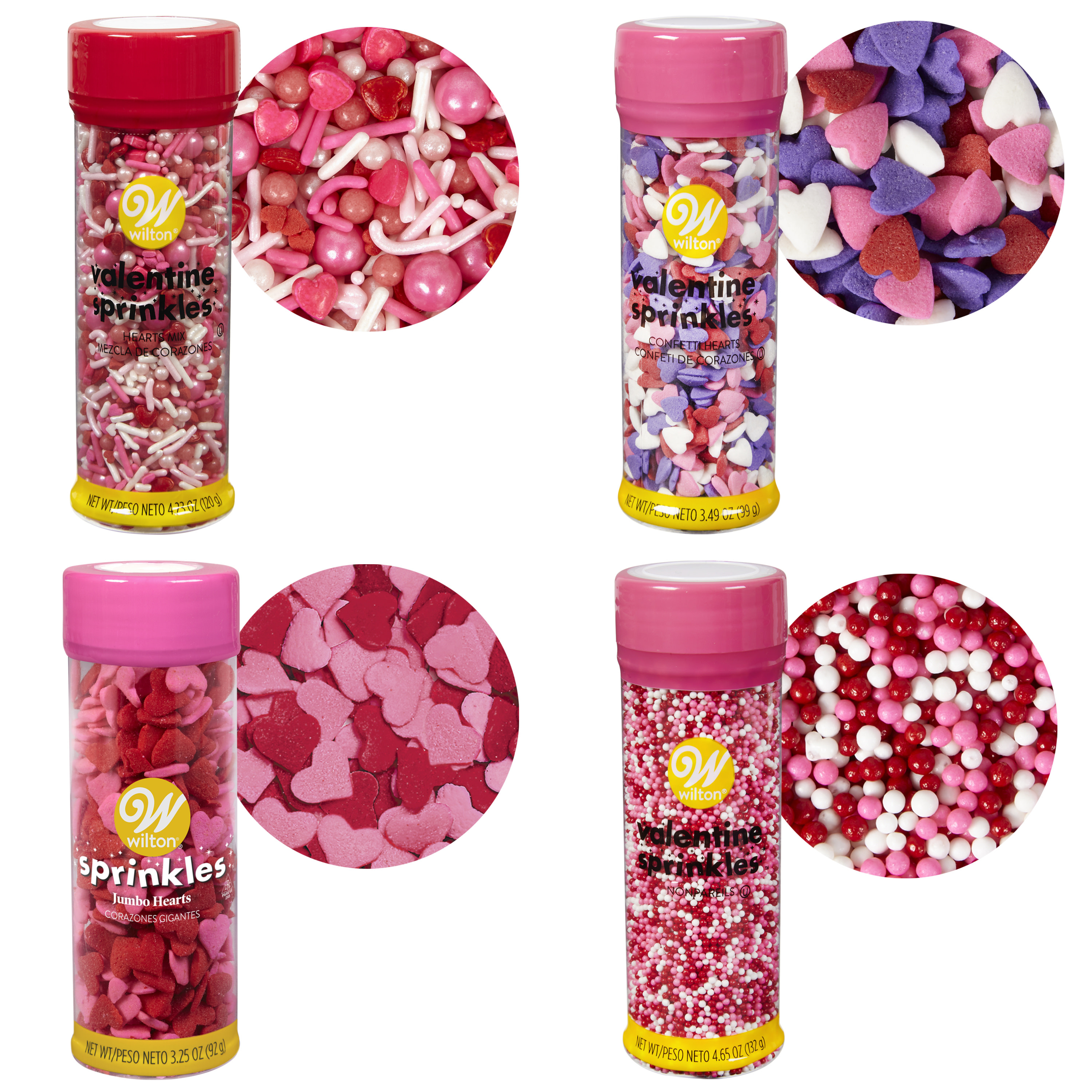Wilton Valentine's Day Sprinkles Set, 4Piece