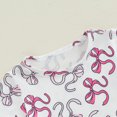 thumbnail image 6 of Okbabeha Toddler Girls 2Pcs Summer Outfits Short Sleeve Bow Print Tops Tulle Skirt Set Baby Clothes, 6 of 8