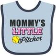 thumbnail image 3 of Inktastic Mommys Little Pitcher Softball Girls Baby Bib, 3 of 4