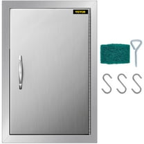 VEVOR BBQ Access Door 14W x 20H inch, Vertical Single BBQ Door Stainless Steel, Outdoor Kitchen Doors for BBQ Island, Grill Station, Outside Cabinet