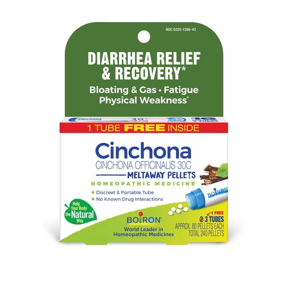 Boiron Cinchona Officinalis 30C Multi-Pack, Homeopathic Medicine for Diarrhea, Bloating, Gas, Fatigue, Physical Weakness, 240 Pellets