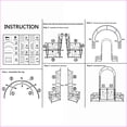 thumbnail image 2 of Trellis | Traditional Metal Garden Arch with Gate, Arco de Jardín, 79.5"W x 86.6"H Outdoor Climbing Plant Support | Black, 2 of 12