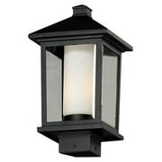 Z-Lite Mesa Black Transitional; Fusion Outdoor w/ 1 Light 100W - 538PHM-BK