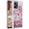 thumbnail image 3 of Glitter Clear Sparkly Bling Case for Xiaomi Redmi Note 12 5G (Not 4G), Flowing Liquid Quicksand Cover with Diamond Ring Holder Case for Xiaomi Redmi Note 12 5G/ Poco X5  Rose Gold, 3 of 14
