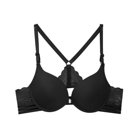

Bigersell Halter Sports Bra Push up Bras Sports Bra T-Shirt Bra Style B85 Women Sports Bras Padded Bra Feature Girls Bra Hook & Eye Bra Closure Black M