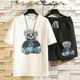 thumbnail image 4 of Conjuntos de pantalones cortos Ropa deportiva Ropa de hombre Camiseta elegante Hombre Trajes deportivos negros Chándal gráfico Top estampado Manga corta XL, 4 of 5