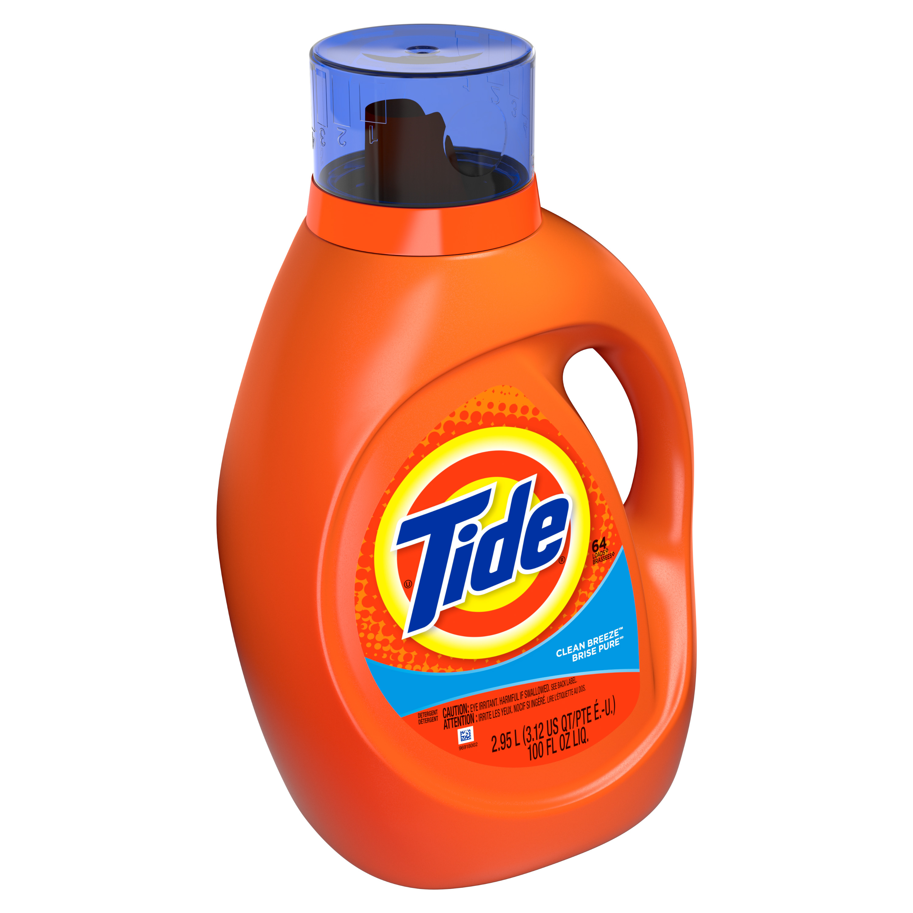 Tide Clean Breeze Scent Liquid Laundry Detergent, 64 loads, 2.95 L - image 2 of 9