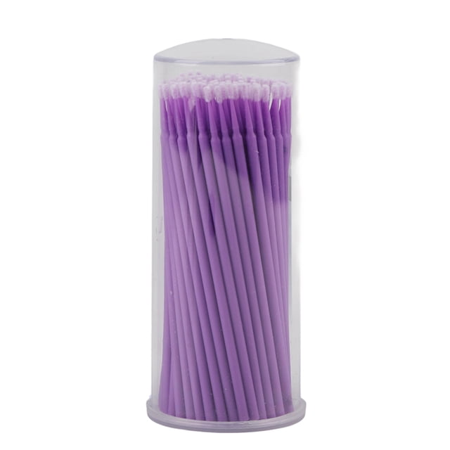 Paquete de 100 pinceles de maquillaje desechables, aplicadores de extensiones de pestañas y cosméticos.