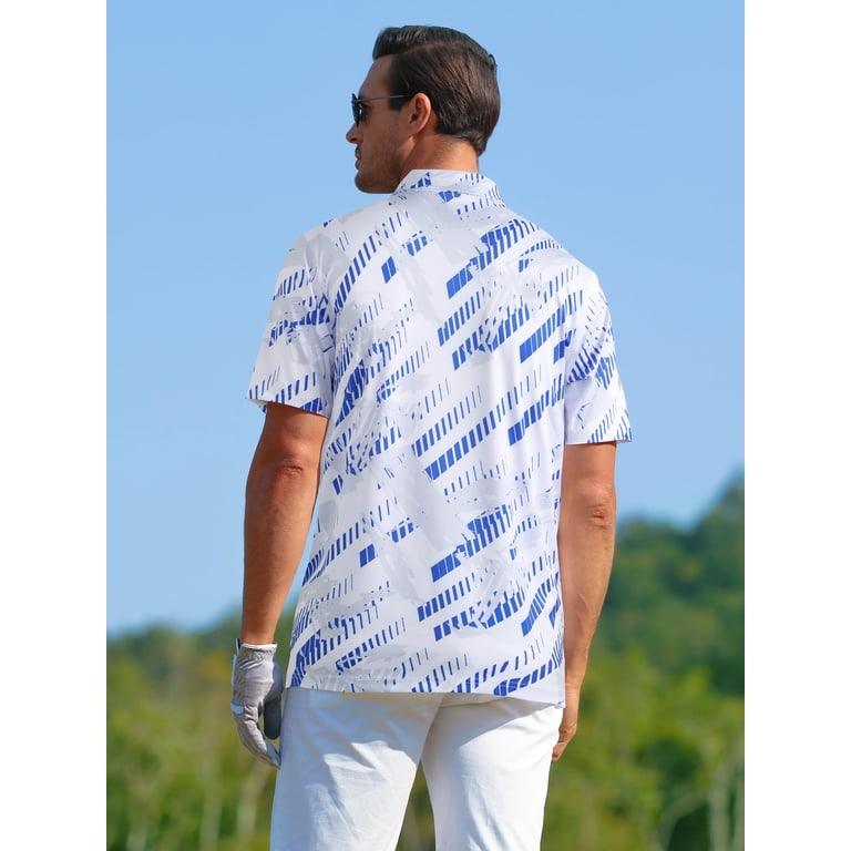 APTRO Men's Golf Polo Shirt Stripe Print photo 3