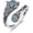 01-Dragonfly, variant on Mushroom Ring 925 Sterling Silver Moss Agate Spoon Ring Mushroom Jewelry Gifts for Women