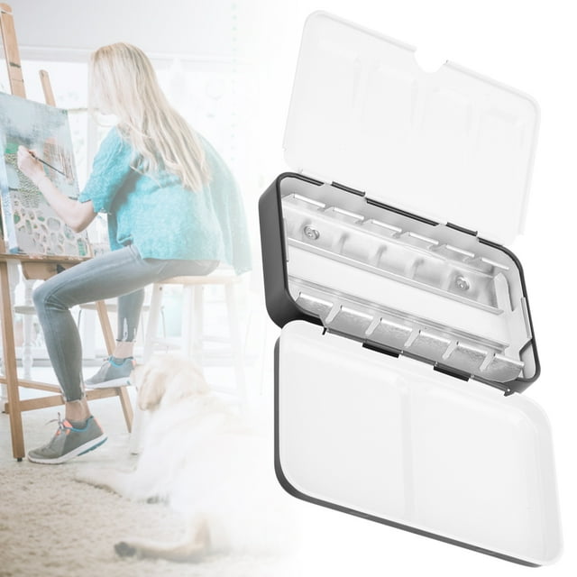 CAJA DE ACUARELA Sólida Paleta De Hojalata Portátil Para Suministros De Pinta 12 Colores Paleta Quimicamete Resistente Con Carajstica Limpia