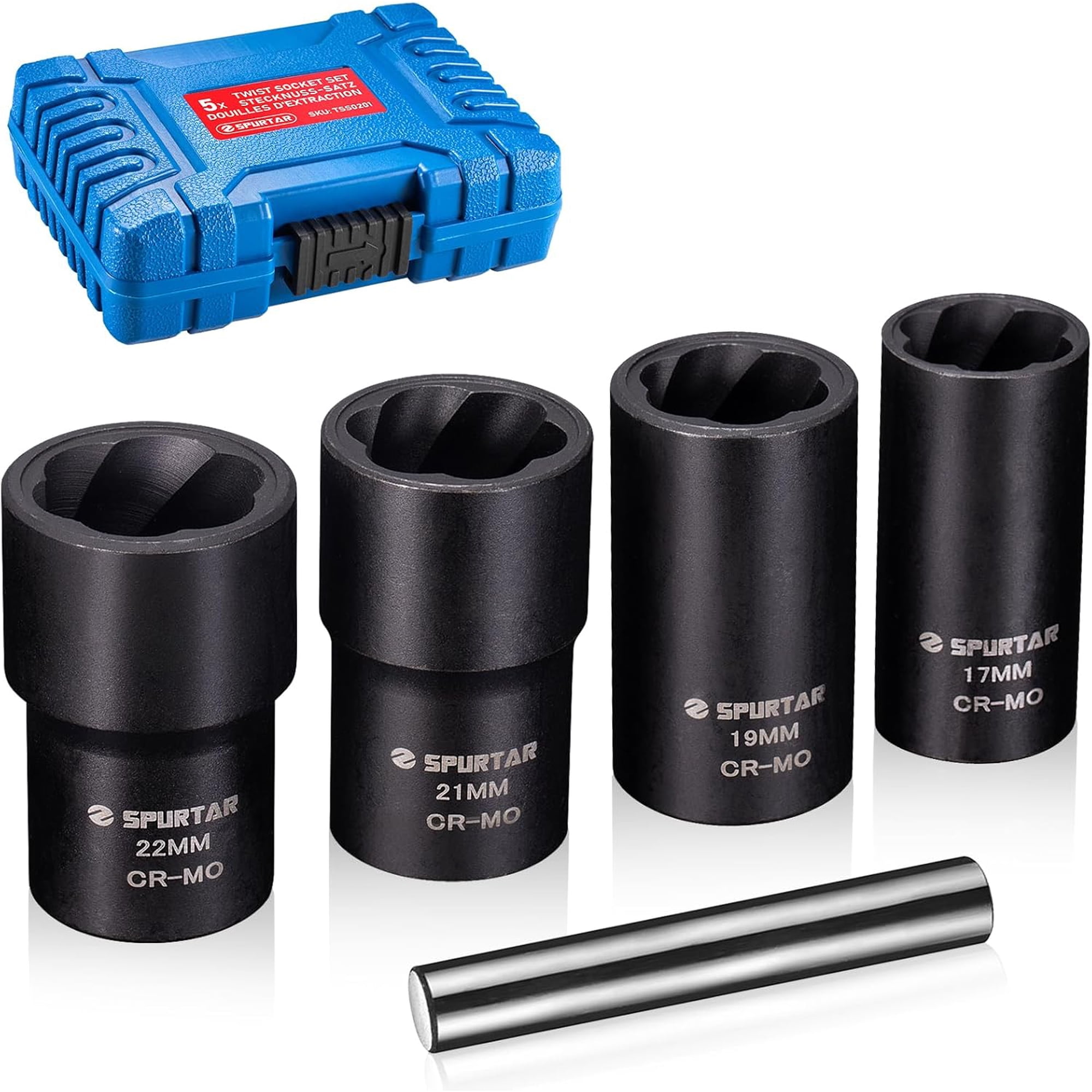 1/2 Drive Wheel Locking Lug Nut Removal Tool Kit 17mm 19mm 21mm 22mm New 1/2 Drive Wheel Locking Lug Nut Removal Tool Kit 17mm 19mm 21mm 22mm New