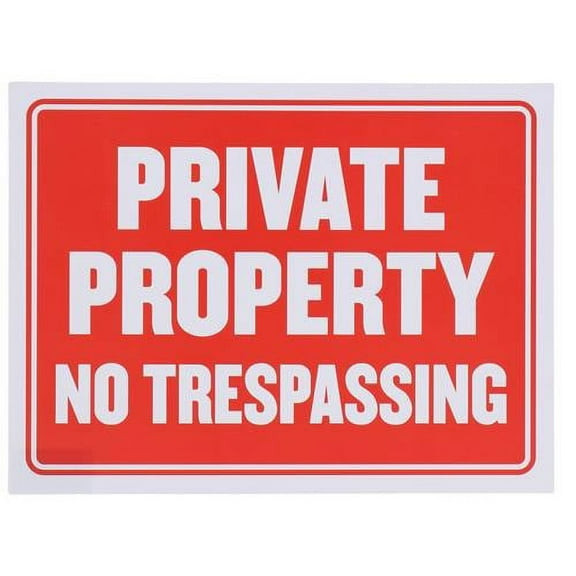 Private Property No Trespassing Warning Sign