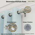 thumbnail image 2 of TRAHOO-Curtain Rods 28-48 Inch, 59-inch Rod Adjustable Length Heavy Duty, Decorative Finials, Silver, 2 of 4