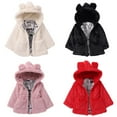 thumbnail image 7 of BULLPIANO Toddler Girls Winter Fleece Coats Jacket Kids Thicken Hooded Faux Jacket Baby Warm Outwear, 7 of 7