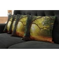 thumbnail image 2 of Ambesonne Tree Throw Pillow Cover 4 Pack, Oak Autumn Leaves, 18", Orange Green Brown, 2 of 6