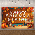 thumbnail image 2 of Thanksgiving Turkey Banner Colorful Leaves Pumpkin Decoration Rustic Party Decoration for Friendsgiving Celebration Autumn Gathering Indoor Event, 2 of 9