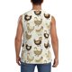 thumbnail image 4 of Balery Funny Chicken Camisetas sin mangas para hombre, absorbe la humedad y protege contra el mal olor.-XX-Large, 4 of 7