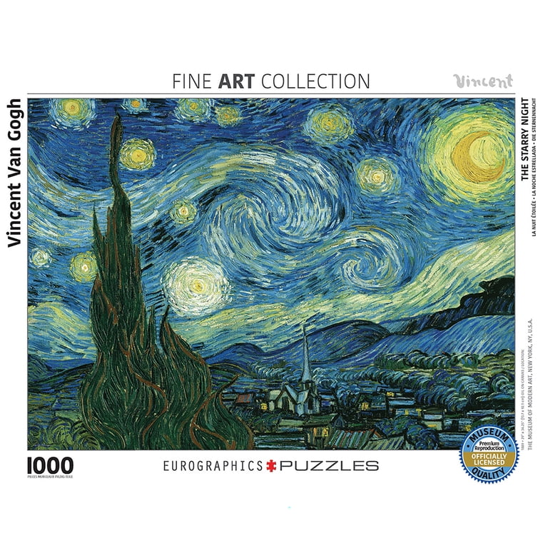 Eurographics, Puzzle, 1000 Piece, Starry Night Vincent Van Gogh