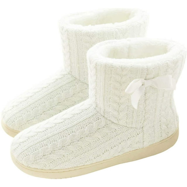 Pantuflas de mujer de felpa cálidas, cómodas y esponjosas, de piel sintética, para invierno Adepaton LL-2293-2