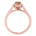thumbnail image 3 of Aonejewelry 1.15 Ct. Ttw Split Shank Diamond and Moragnite Ring In 14k Rose Gold, 3 of 4