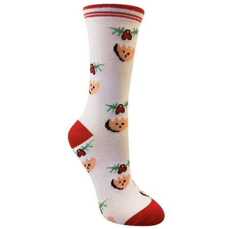 

TWZH Women Christmas Graphic Print Stripes Decor Colorblock Midi Socks