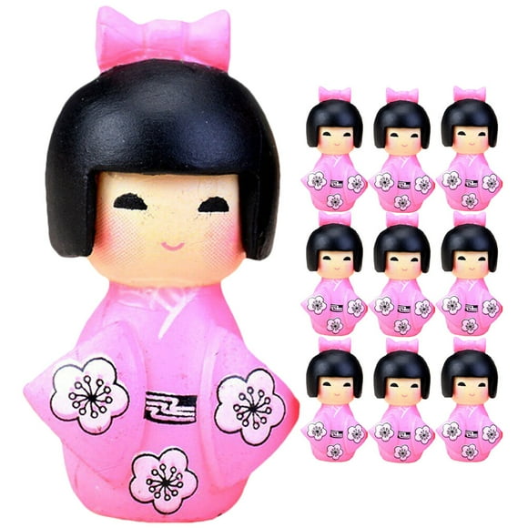 KAKOWELY 10 mini muñecas japonesas con kimono, decoración para el hogar.