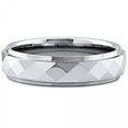 thumbnail image 2 of Diamond Pattern With Polished Edges Tungsten Carbide Ring, 2 of 2