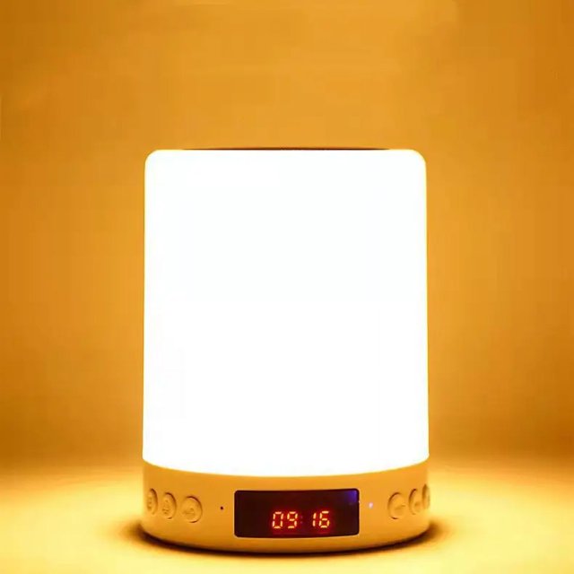 Lámpara de cabecera pequeña con puerto USB - Lámpara táctil inteligente con puertos de carga USB - Luz blanca cálida regulable - Perfecta como lámpara LED para mesita de noche o luz de noche