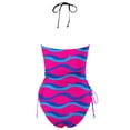 thumbnail image 3 of Women's Summer Print Two Piece Swimsuit Bikini Tops for Women Large Bust Supportive Bathing Suits for Juniors Two Piece Short Sleeve Swimsuit Women with Shorts Bathing Suit with Shorts for Women, 3 of 4
