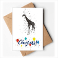 thumbnail image 1 of Mexican Giraffe Simple Black And White Wedding Cards Congratulations Greeting Envelopes, 1 of 3