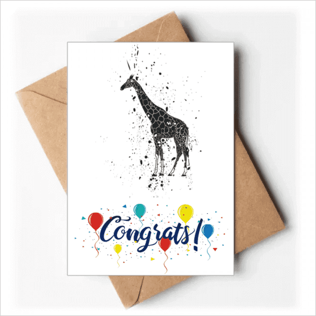 Mexican Giraffe Simple Black And White Wedding Cards Congratulations Greeting Envelopes